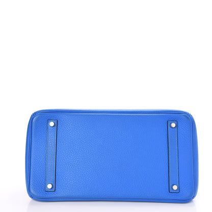 Hermes Taurillon Clemence Birkin 35 Bleu Hydra 6 of 33