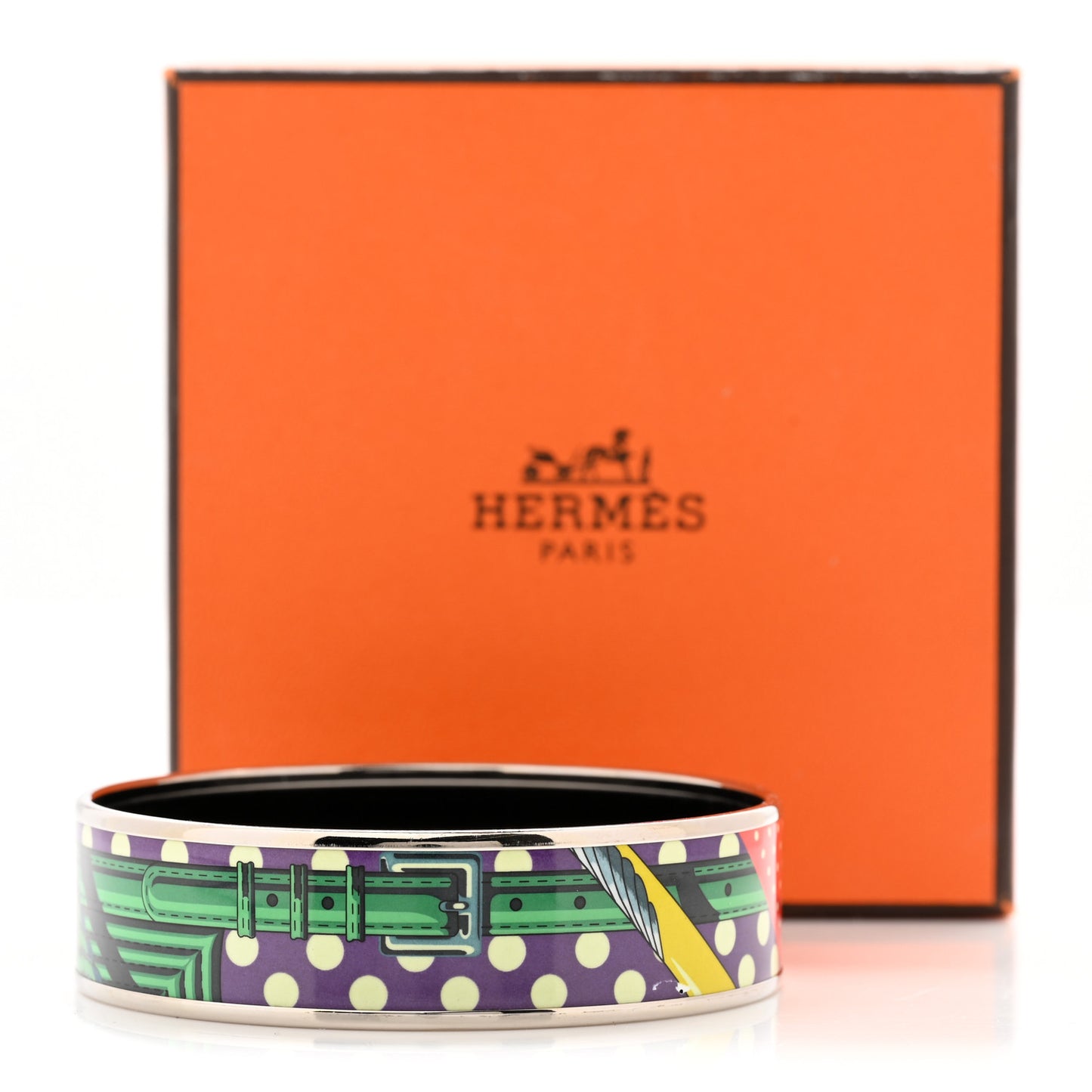Enamel Printed Wide Bracelet