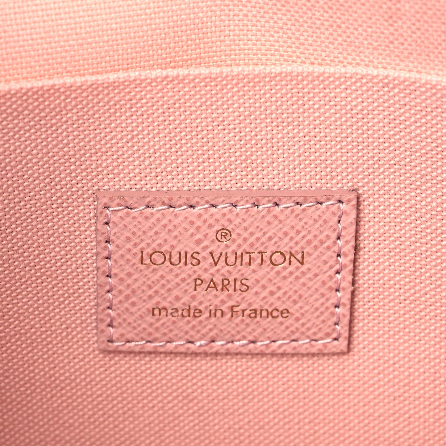 Damier Azur Pochette Felicie Chain Wallet Rose Ballerine