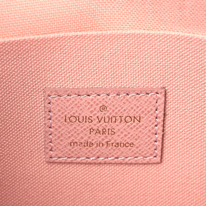 Louis Vuitton Damier Azur Pochette Felicie Chain Wallet Rose Ballerine 6 of 9