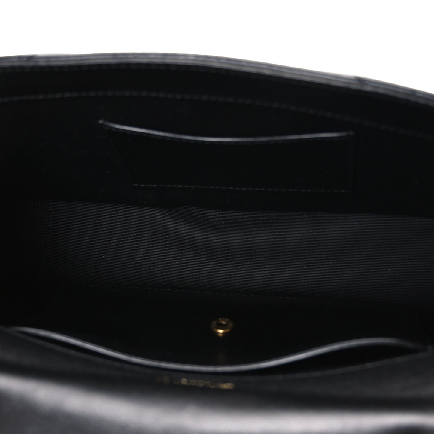 Lambskin Chevron Quilted Small Loulou Bag Black