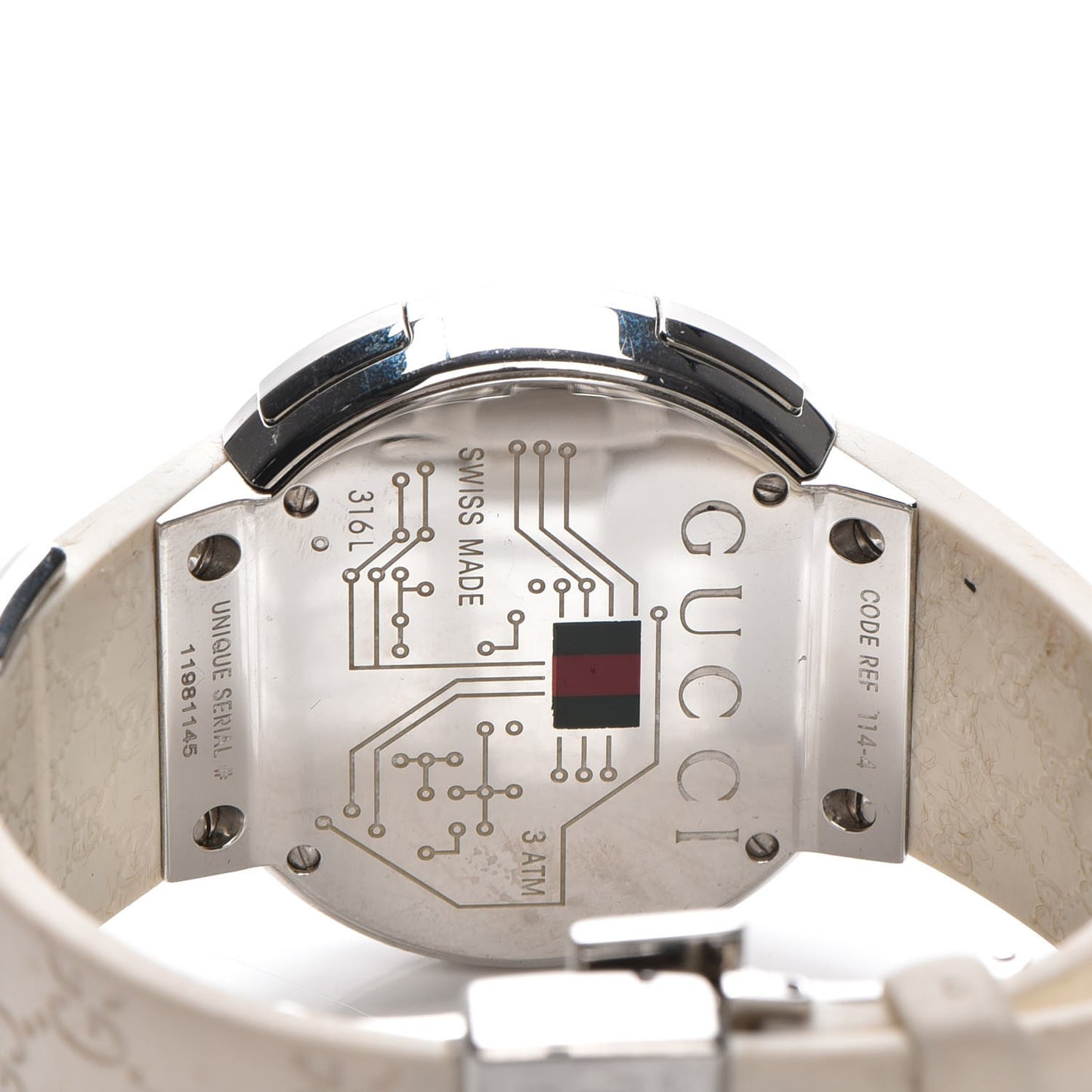 Stainless Steel Rubber 40mm Digital I-Gucci Watch