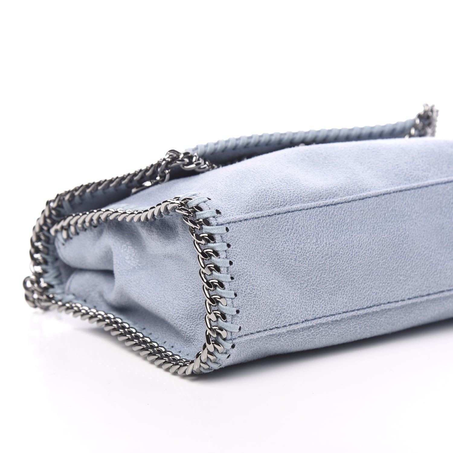 Stella McCartney Shaggy Deer Mini Falabella Shoulder Bag Duck Blue 7 of 9