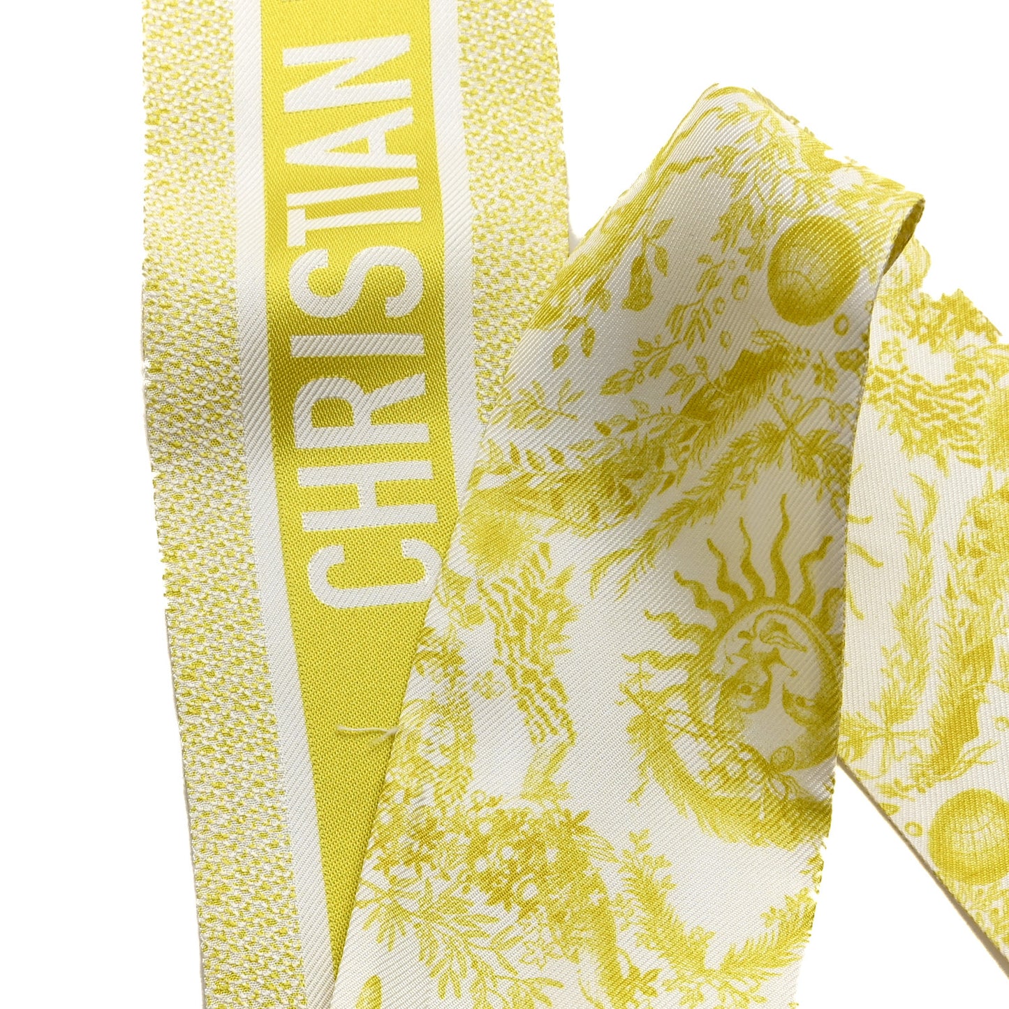 Silk Toile de Jouy Soleil Mitzah Scarf Yellow