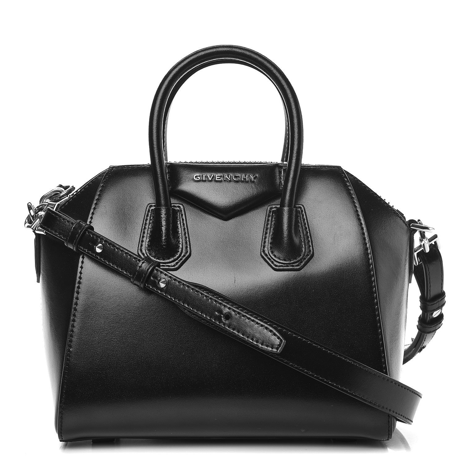 Givenchy Shiny Lord Calfskin Mini Antigona Black 1 of 11