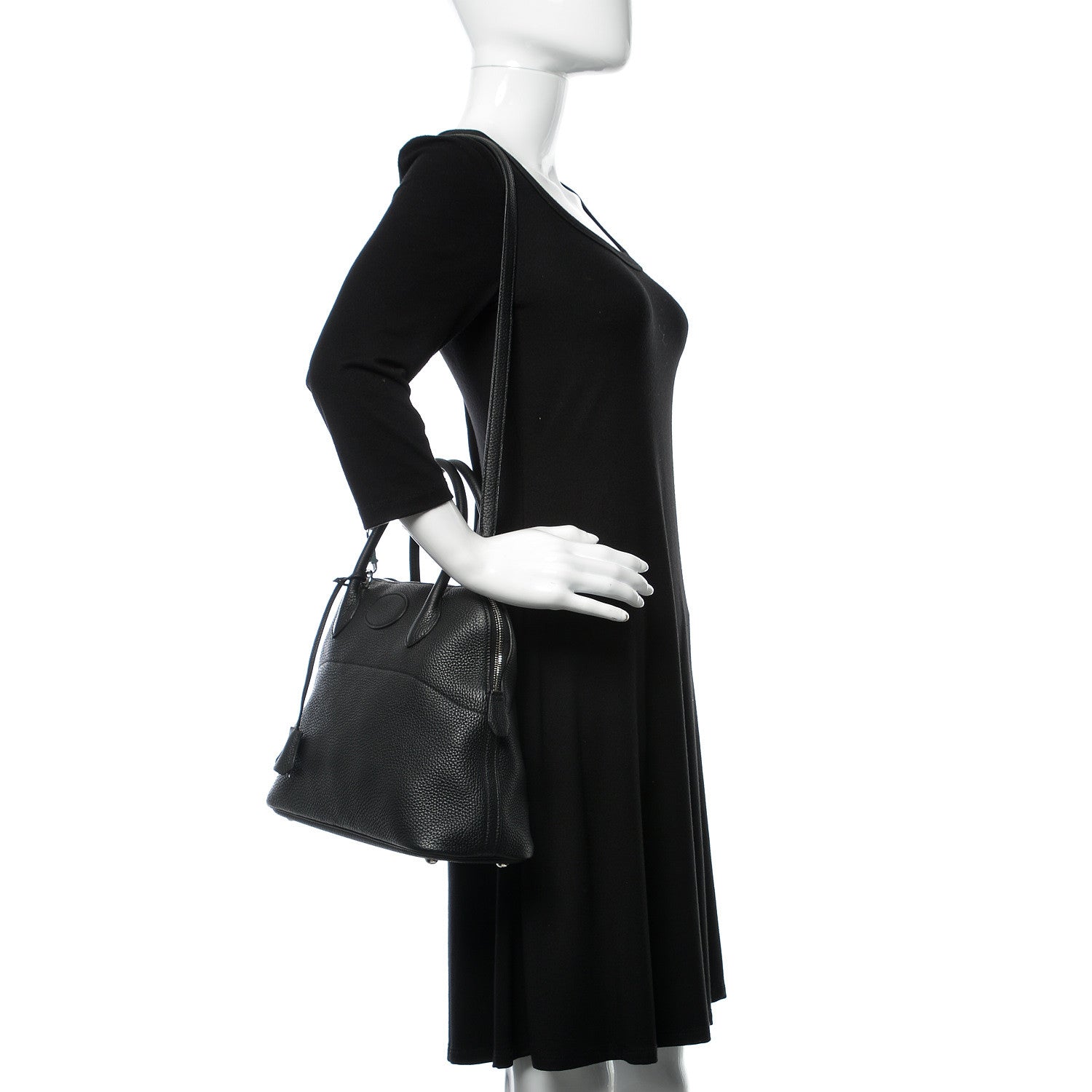 Hermes Taurillon Clemence Bolide 31 Black 2 of 12