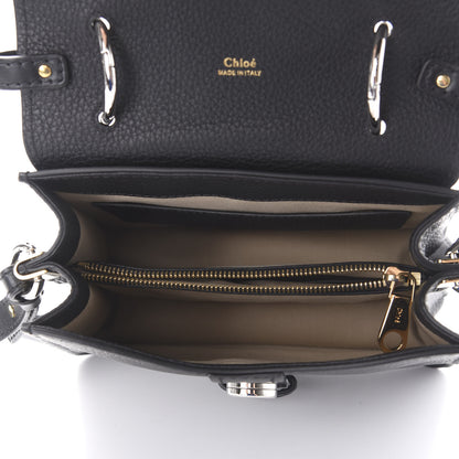 Chloe Shiny Grained Calfskin Small Aby Day Shoulder Bag Black 6 of 10