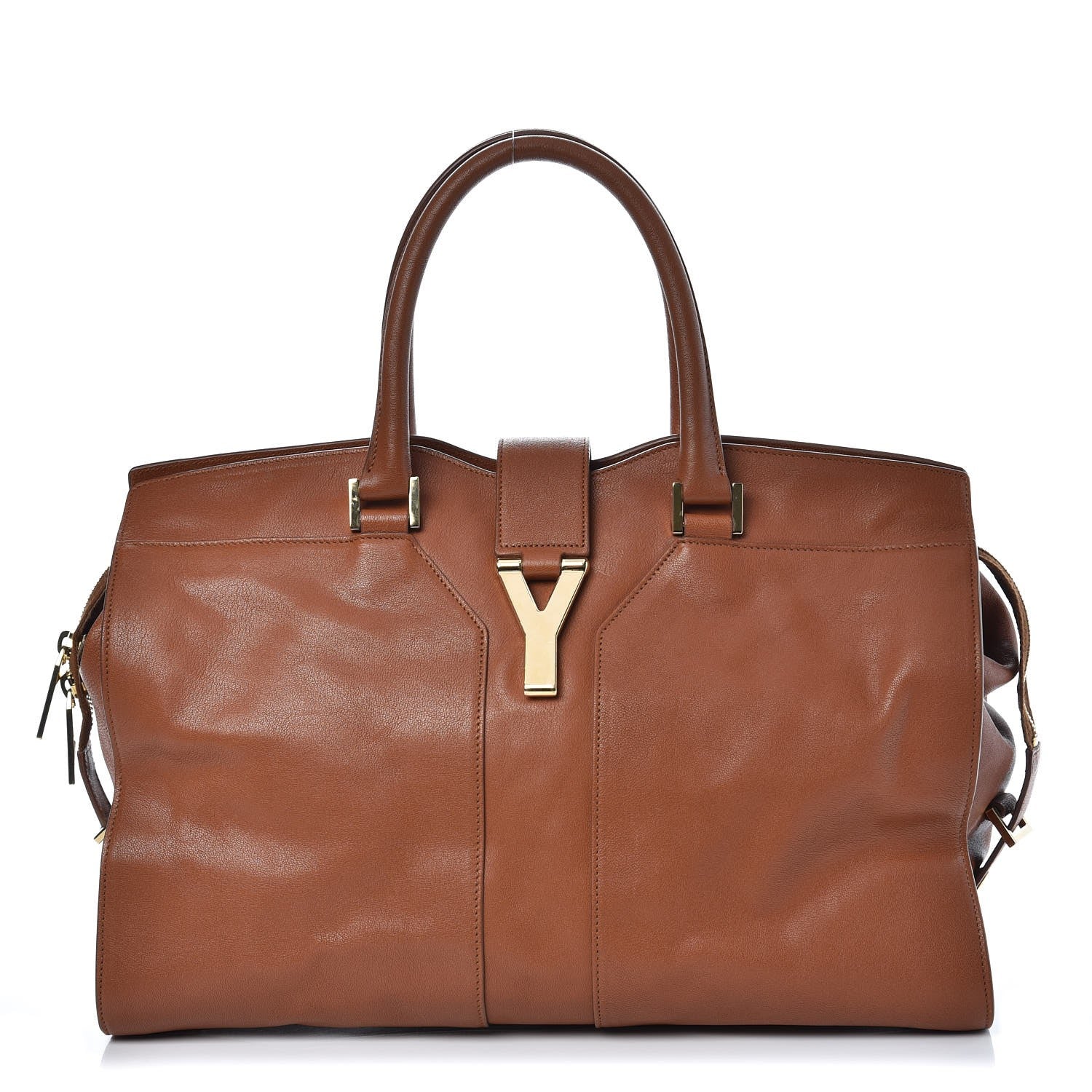 Saint Laurent Sheepskin Medium Cabas Chyc Whiskey 1 of 10