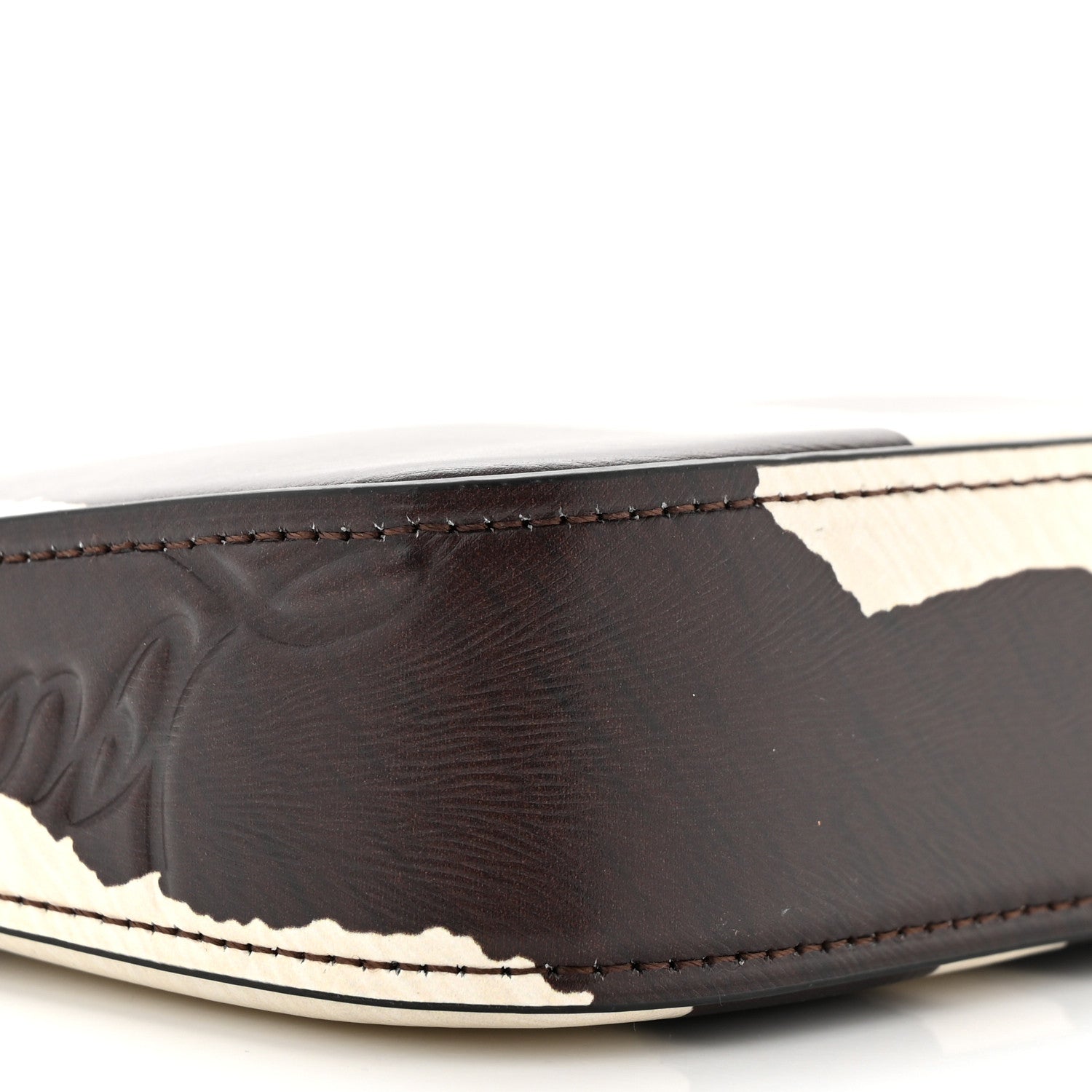 Christian Louboutin Calfskin Zebra Print Loubila Chain Clutch Dark Brown 8 of 9