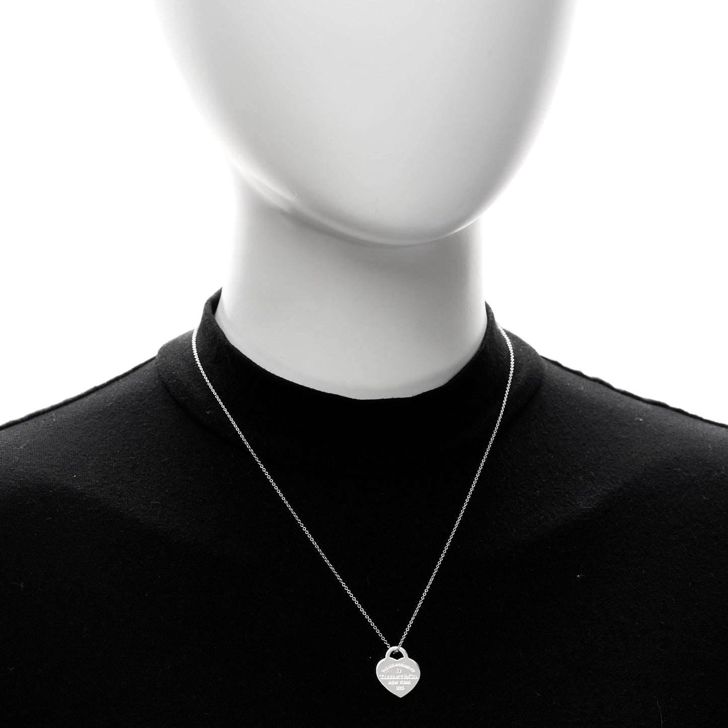 Sterling Silver Diamond Small Return to Tiffany Heart Pendant Necklace