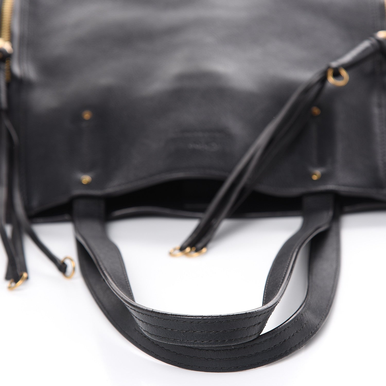 Chloe Smooth Calfskin Medium Milo Shopping Tote Black 11 of 18