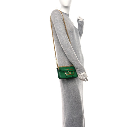 Valentino Garavani Calfskin Vlogo Small Loco Shoulder Bag Gea Green 2 of 9