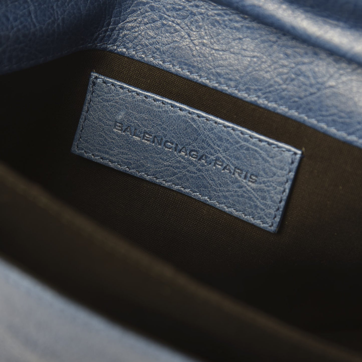 Agneau Classic Hardware Envelope Clutch Bleu Cobalt