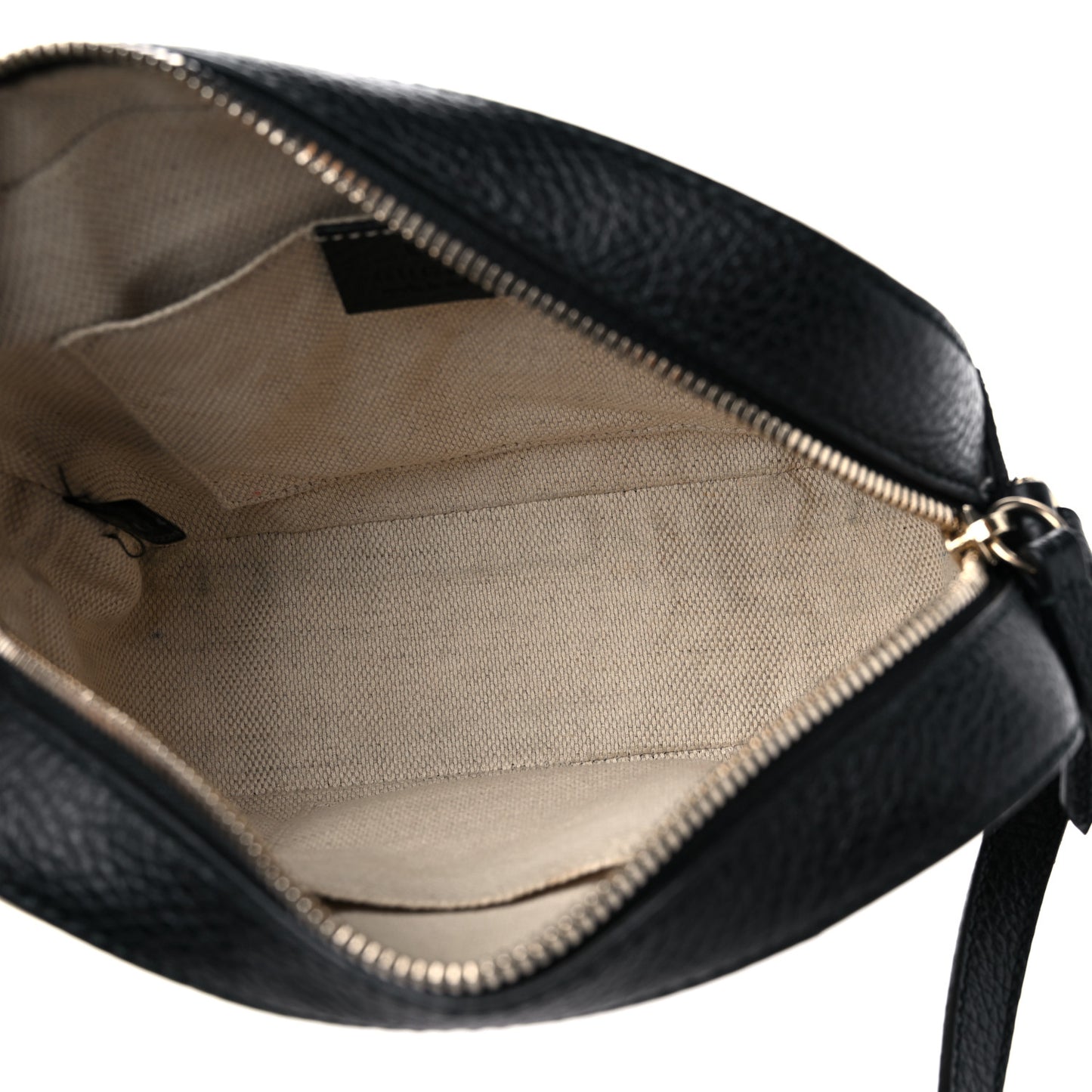 Dollar Calfskin Bi-Color Small Soho Disco Bag Mystic White Black