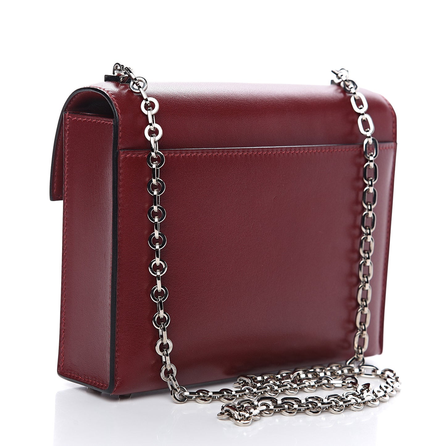 Tadelakt Mini Verrou Chaine Bag Rouge H