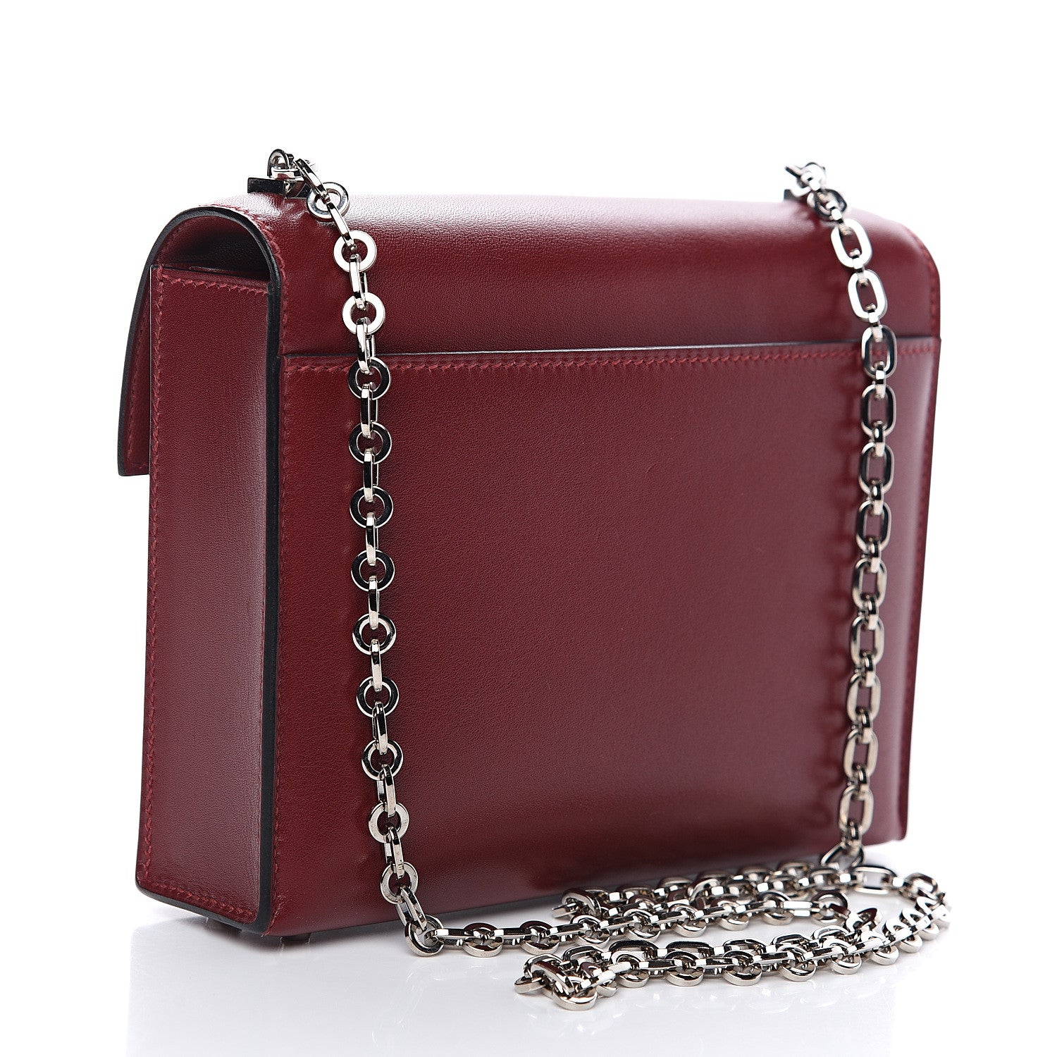 Hermes Tadelakt Mini Verrou Chaine Bag Rouge H 2 of 11