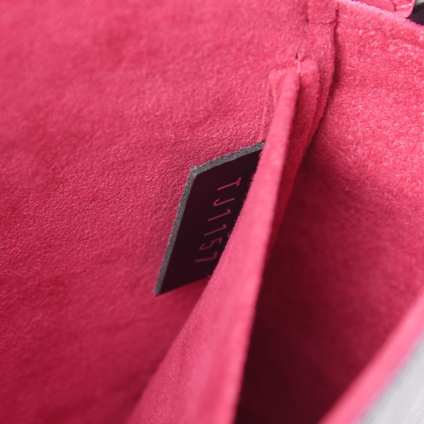 Epi Pochette Felicie Black Hot Pink