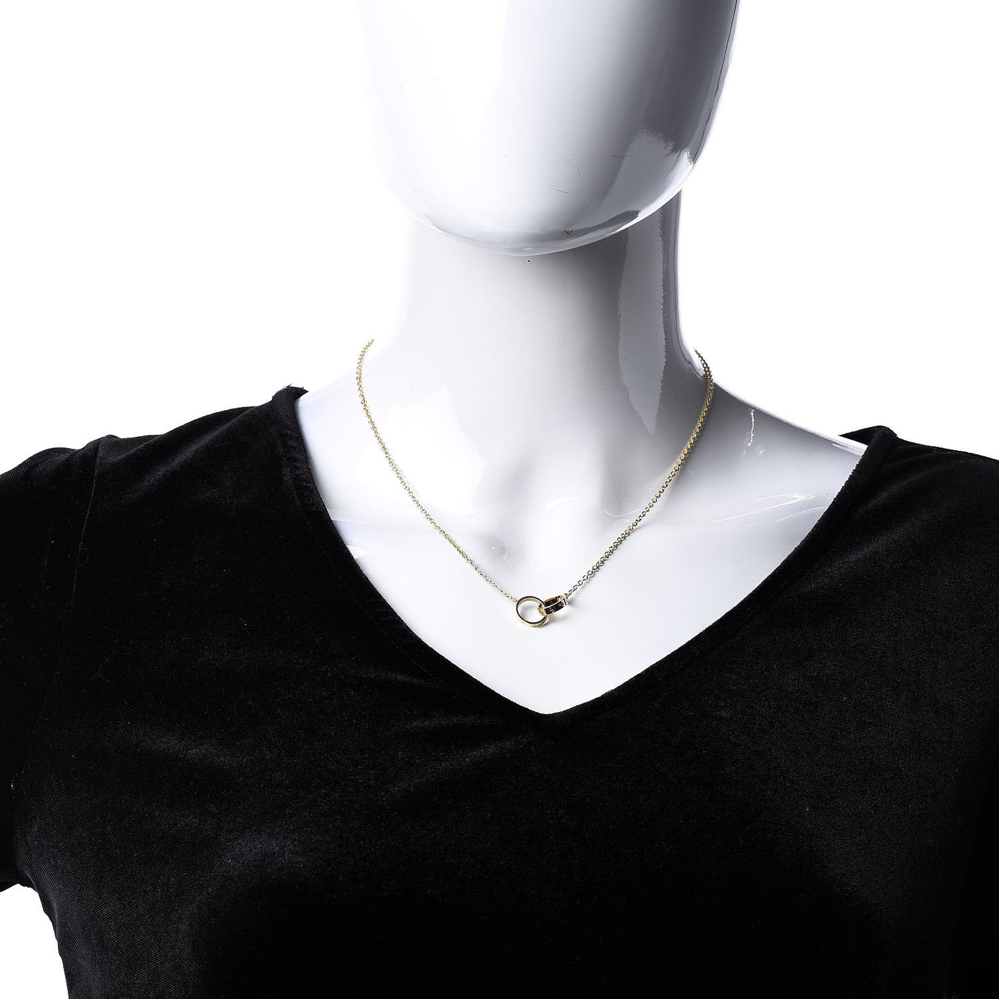 18K Yellow Gold Interlocking LOVE Necklace