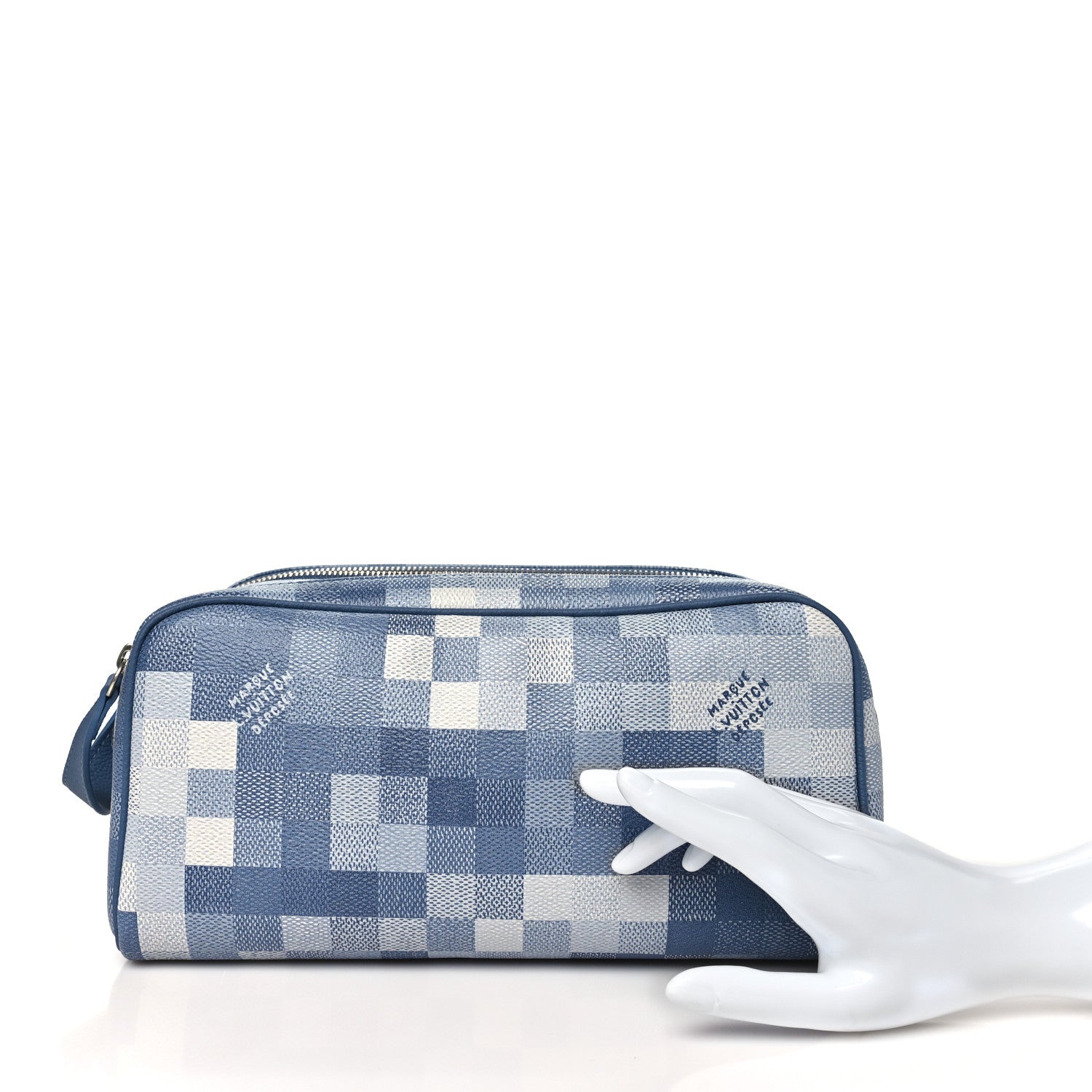 Louis Vuitton Damoflage Dopp Kit Toilet Pouch Denim Blue 2 of 10
