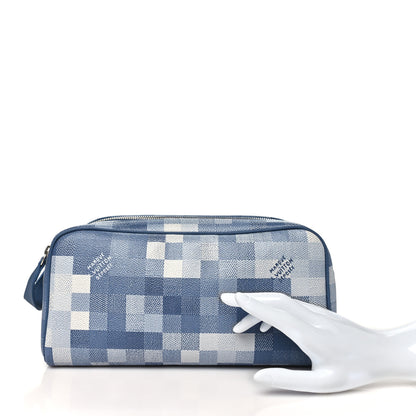 Louis Vuitton Damoflage Dopp Kit Toilet Pouch Denim Blue 2 of 10