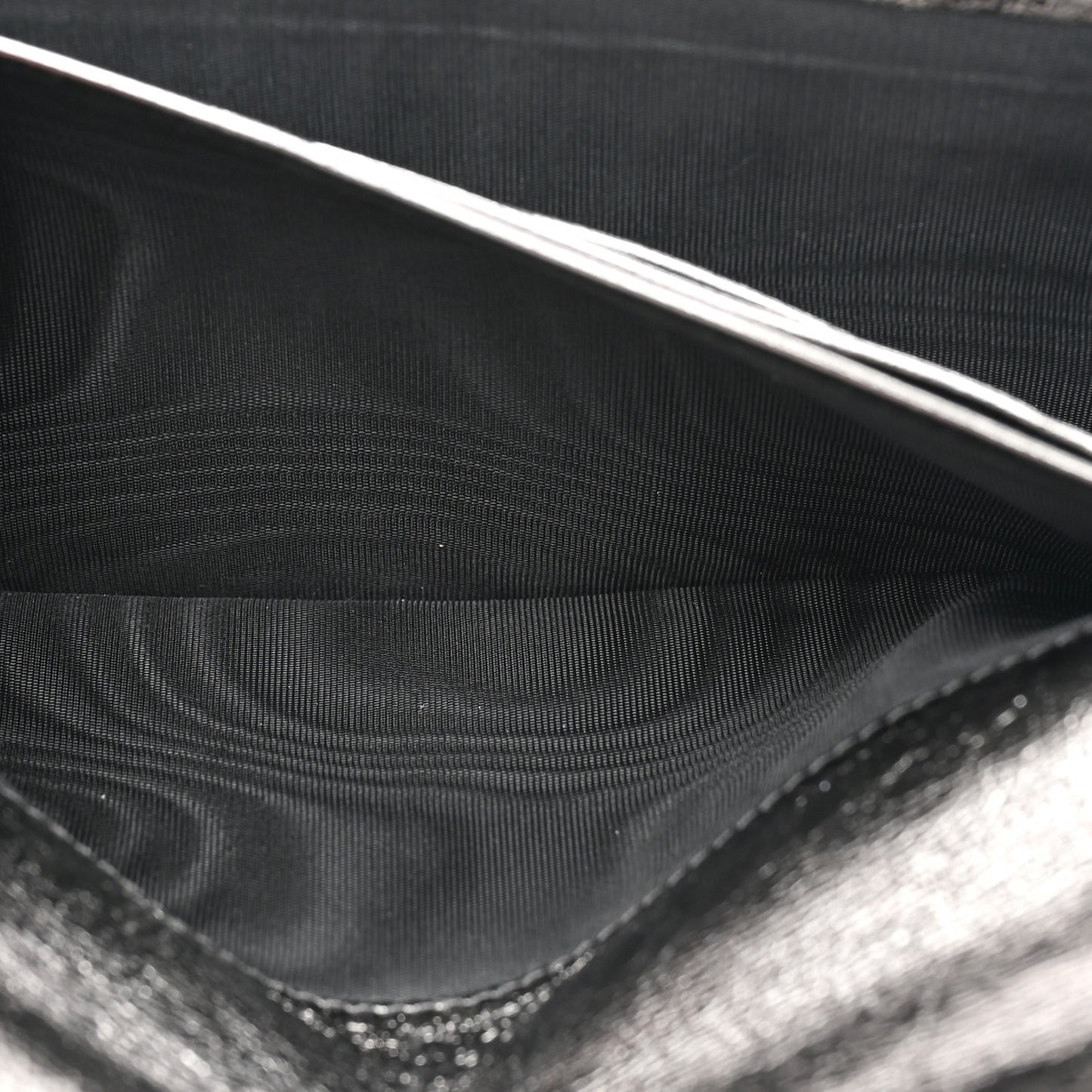 Metallic Calfskin Monogram Belle De Jour Clutch Silver