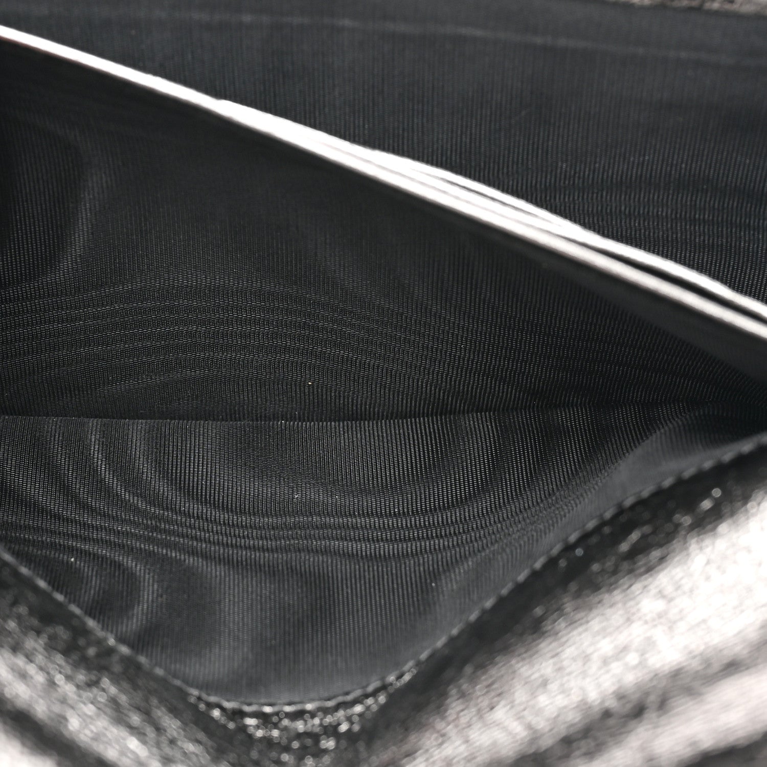 Saint Laurent Metallic Calfskin Monogram Belle De Jour Clutch Silver 8 of 16