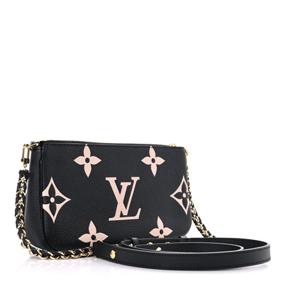 Louis Vuitton Empreinte Monogram Giant Multi Pochette Accessories Black Beige 3 of 11
