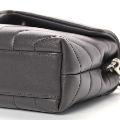 Saint Laurent Calfskin Y Quilted Monogram Toy Loulou Crossbody Bag Earth 9 of 11
