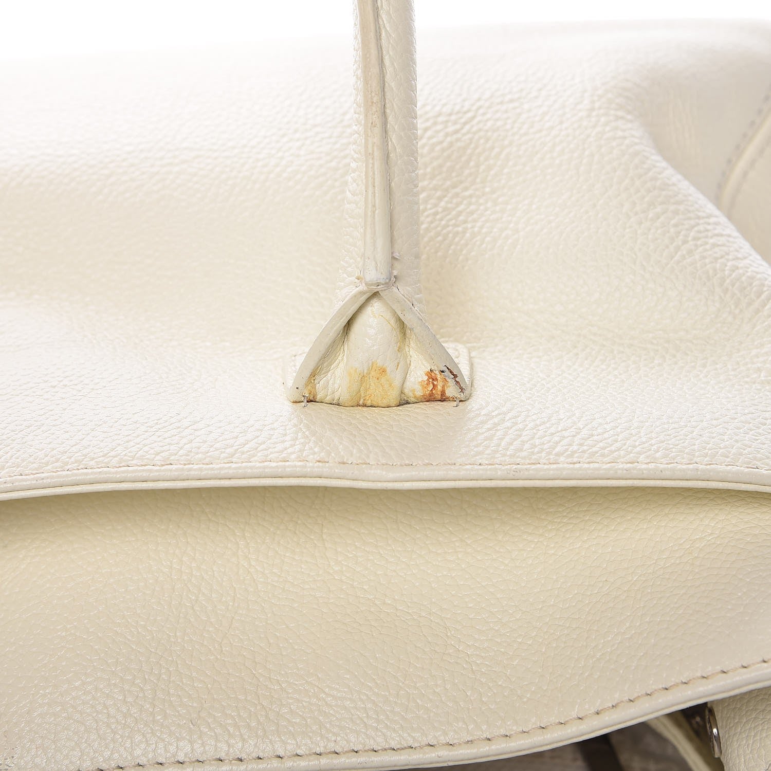 Chanel Calfskin Mademoiselle Lock Cerf Shopper Tote White 15 of 23