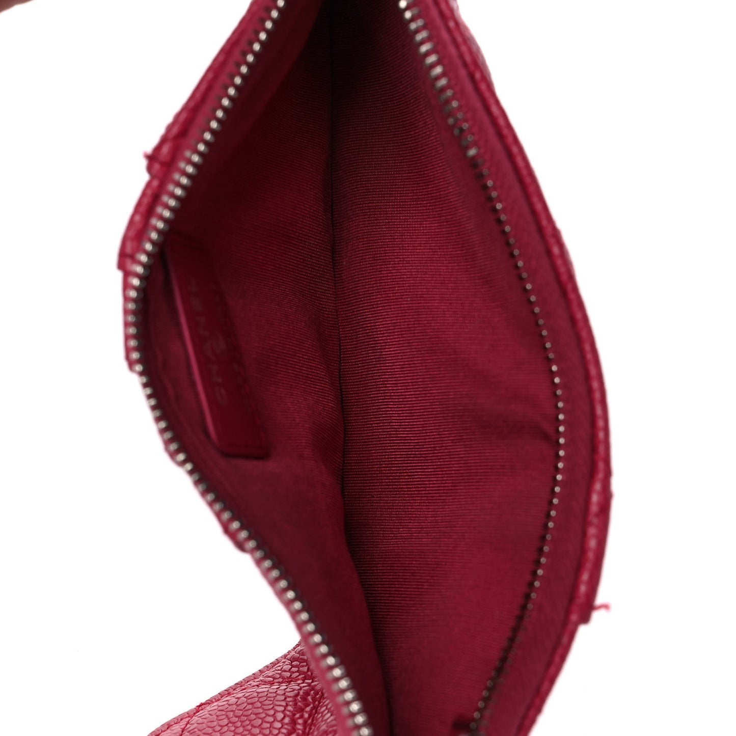 Caviar Quilted Classic Flat Wallet Pouch Pink