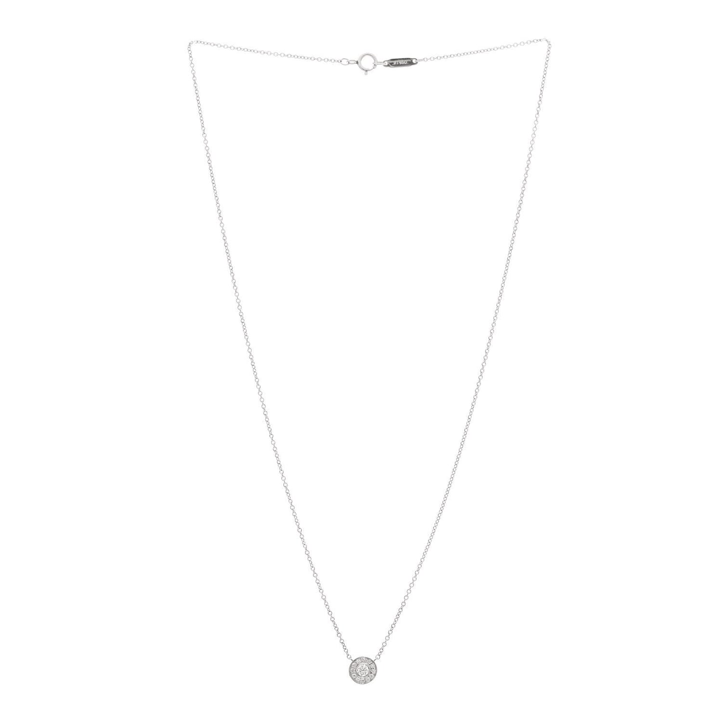 Platinum Diamond .14ctw Circlet Pendant Necklace