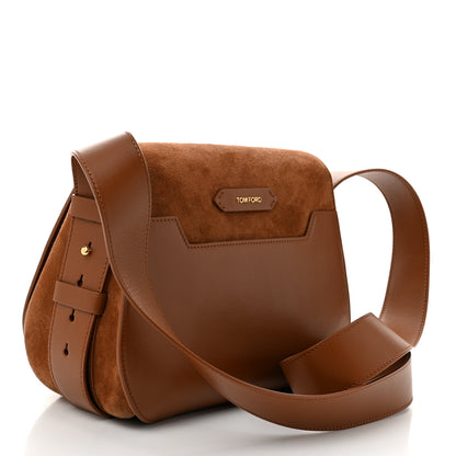 Tom Ford Suede Jennifer Saddle Bag Tobacco 3 of 9