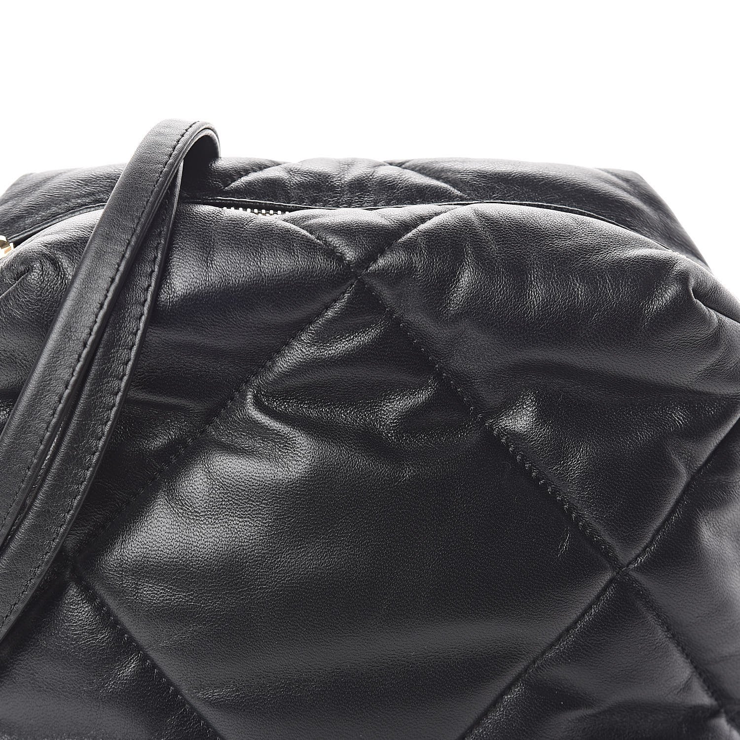 Chanel Lambskin Quilted Small Bowling Bag Black 5 of 9