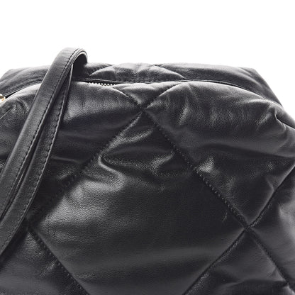 Chanel Lambskin Quilted Small Bowling Bag Black 5 of 9