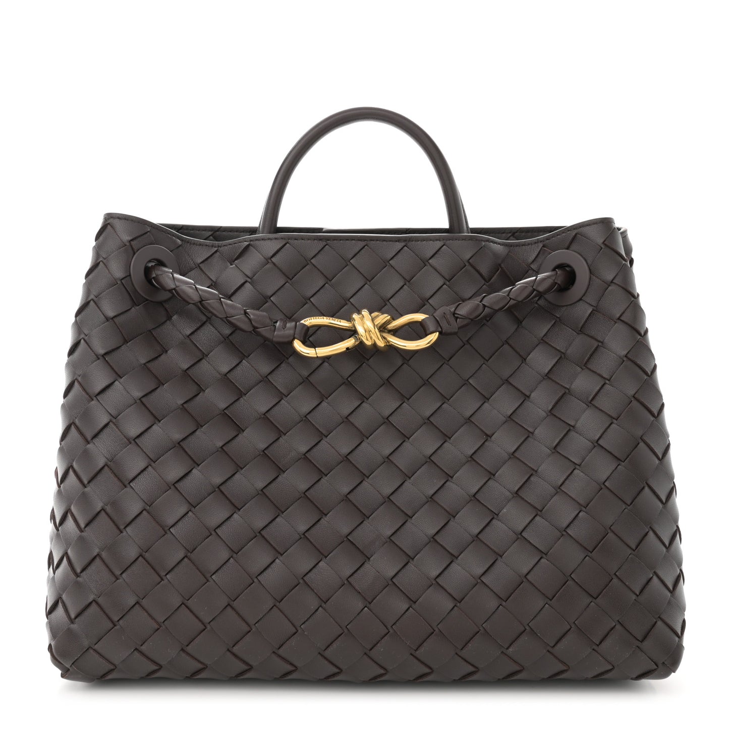 Nappa Intrecciato Medium Andiamo Shoulder Bag Fondant