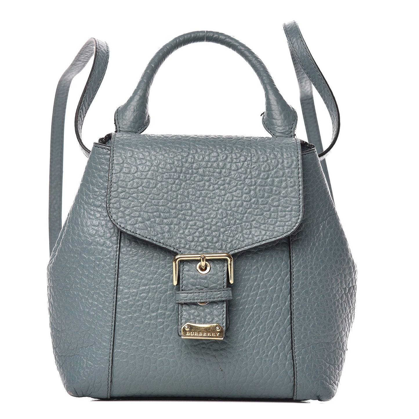 Grainy Calfskin Shoulder Bag Turquoise