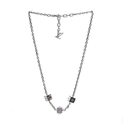Louis Vuitton Swarovski Gamble Short Necklace Silver 3 of 5