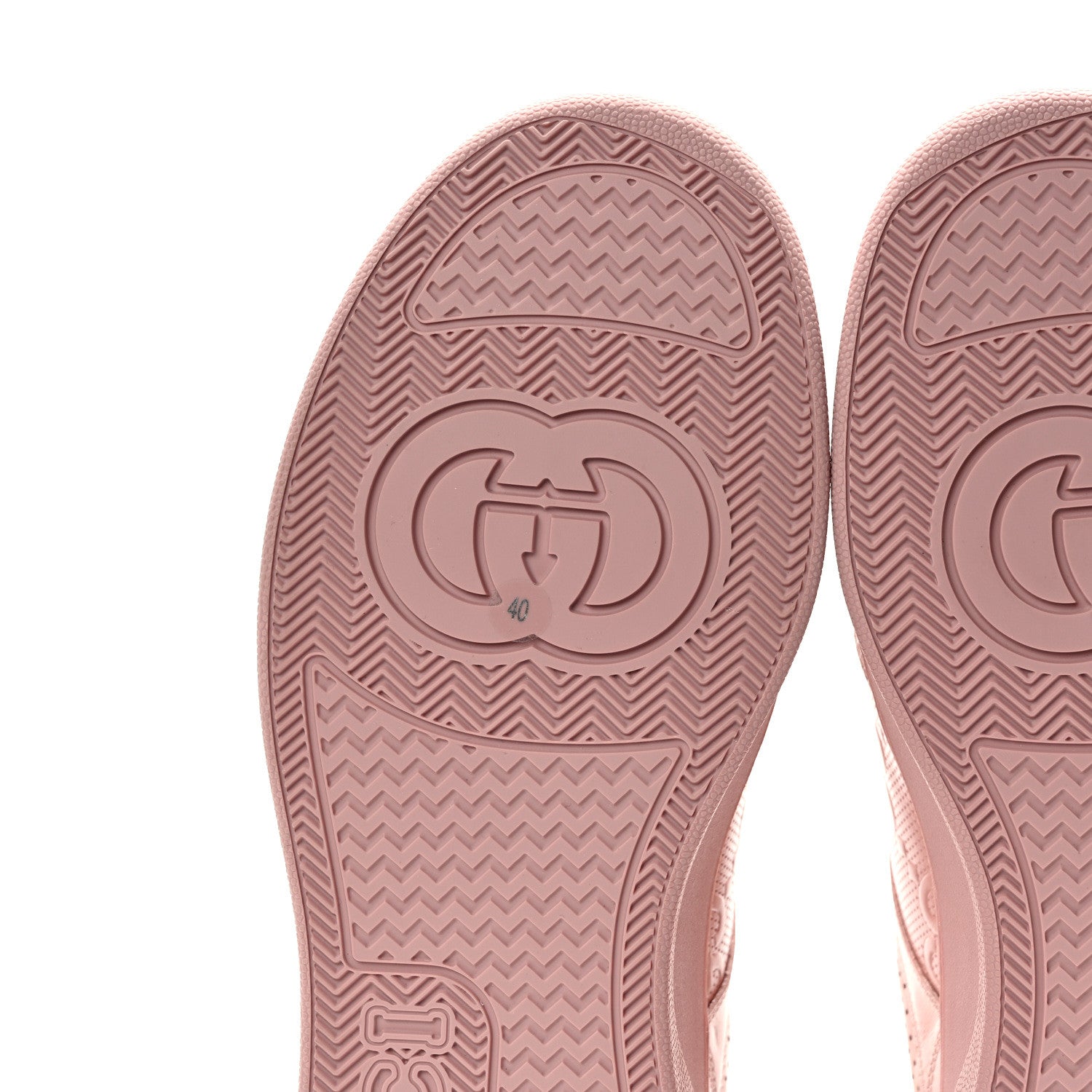 Gucci Calfskin GG Tennis Embossed Womens Platform 55mm Sneakers 40 Powder Pink 7 of 9