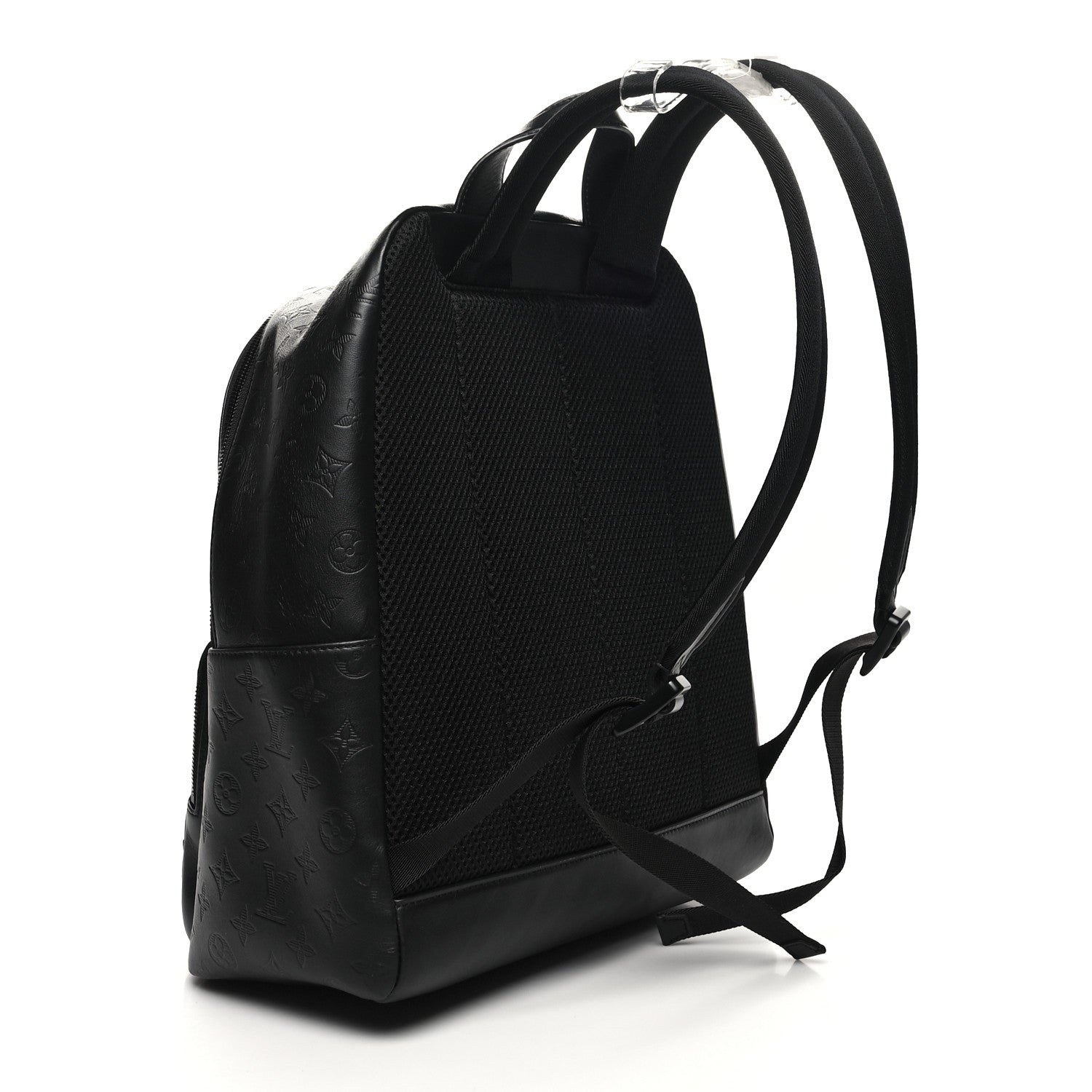 Louis Vuitton Calfskin Monogram Shadow Racer Backpack Black 3 of 9