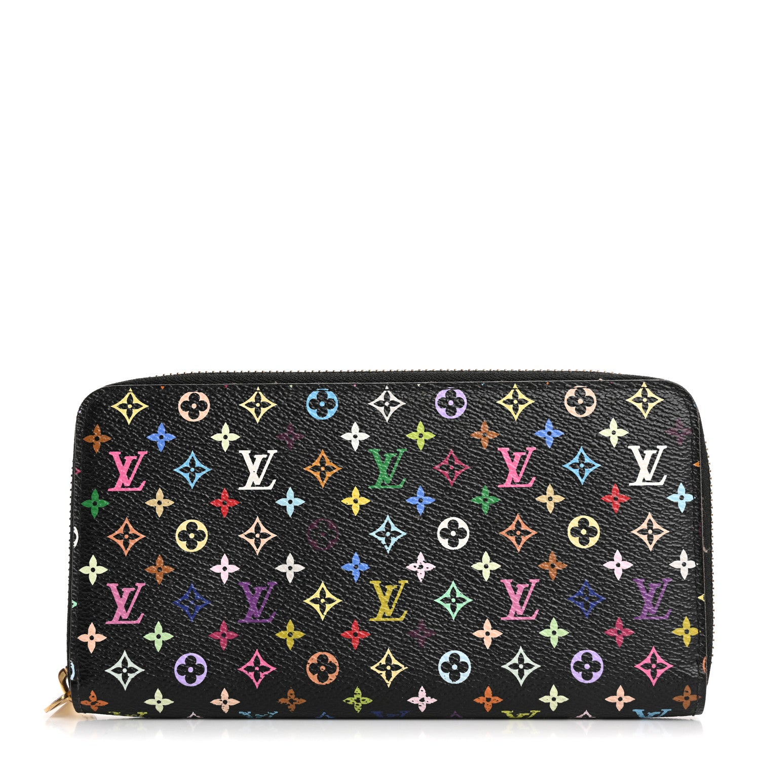 Louis Vuitton Monogram Multicolor Zippy Wallet Black Grenade 1 of 12