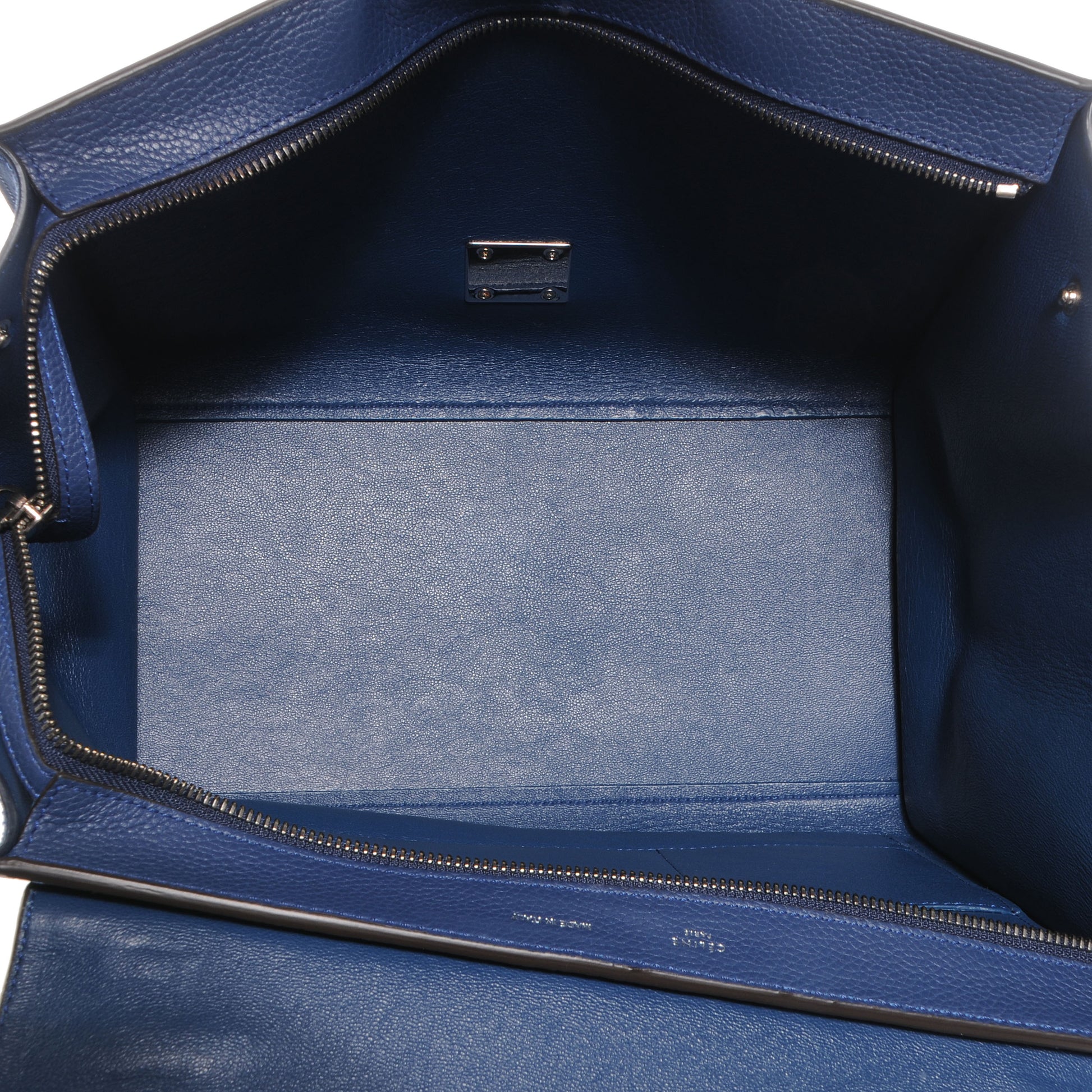 Celine Calfskin and Suede Small Trapeze Ocean Blue 5 of 8