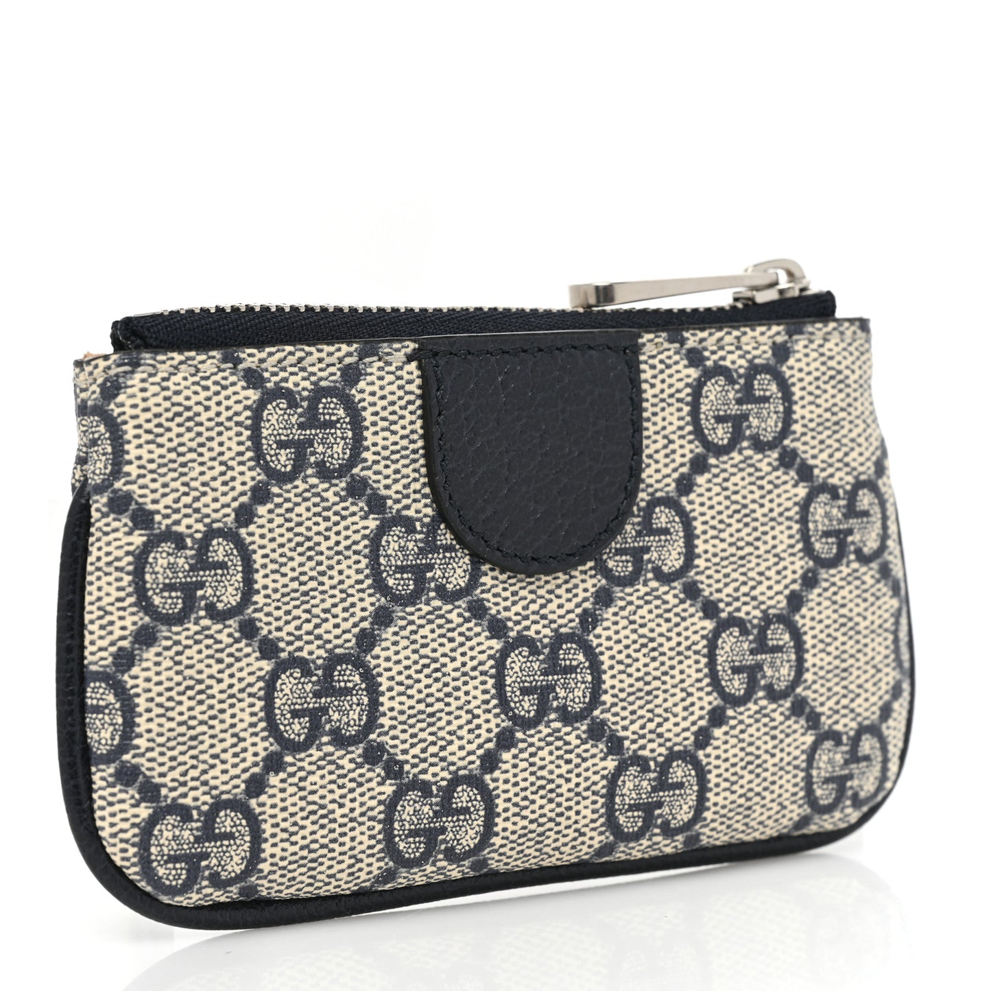 GG Supreme Monogram Web Ophidia Key Case Beige Blue