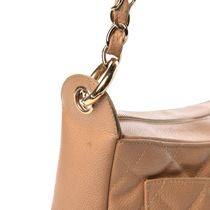 Chanel Caviar Quilted Timeless CC Shoulder Bag Beige 10 of 30