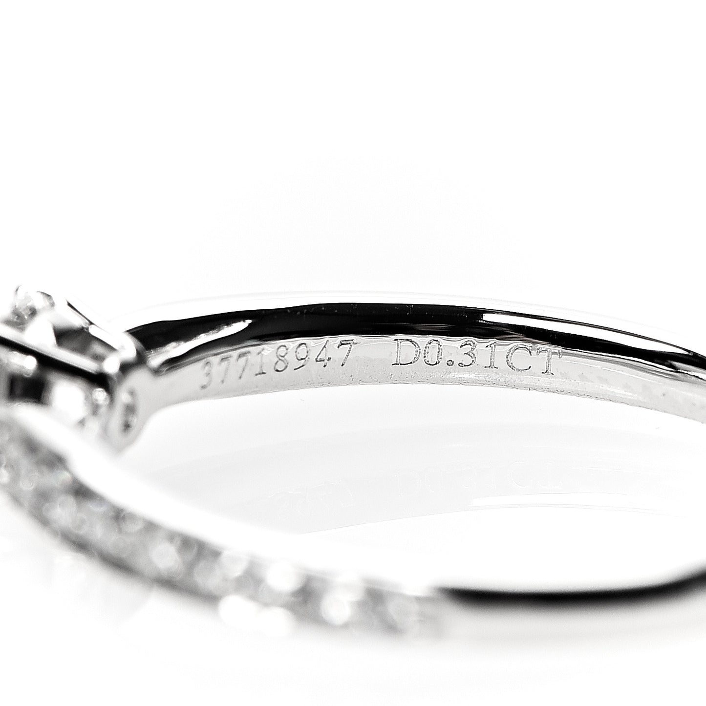 Platinum Diamond .31ct Round Brilliant Harmony Engagement Ring 49 4.75