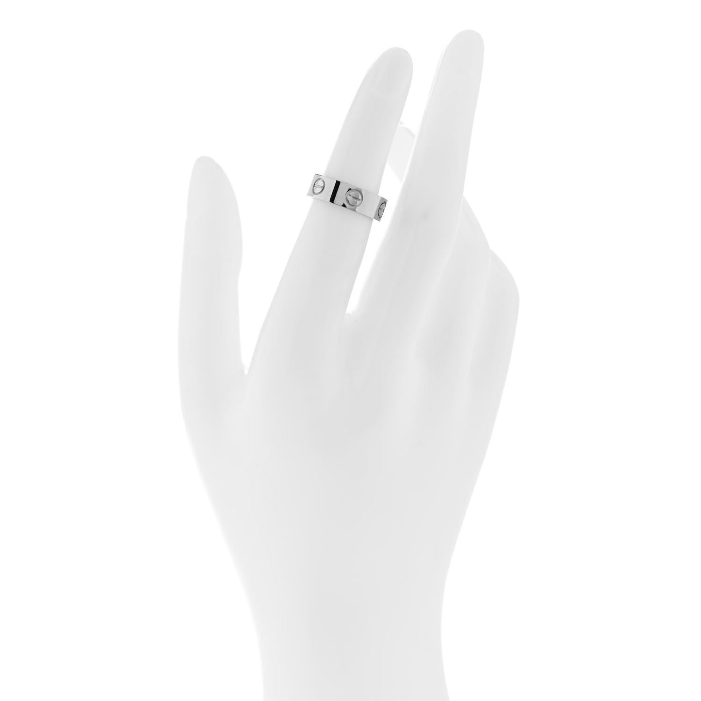 18K White Gold 5.5mm LOVE Ring 48 4.5