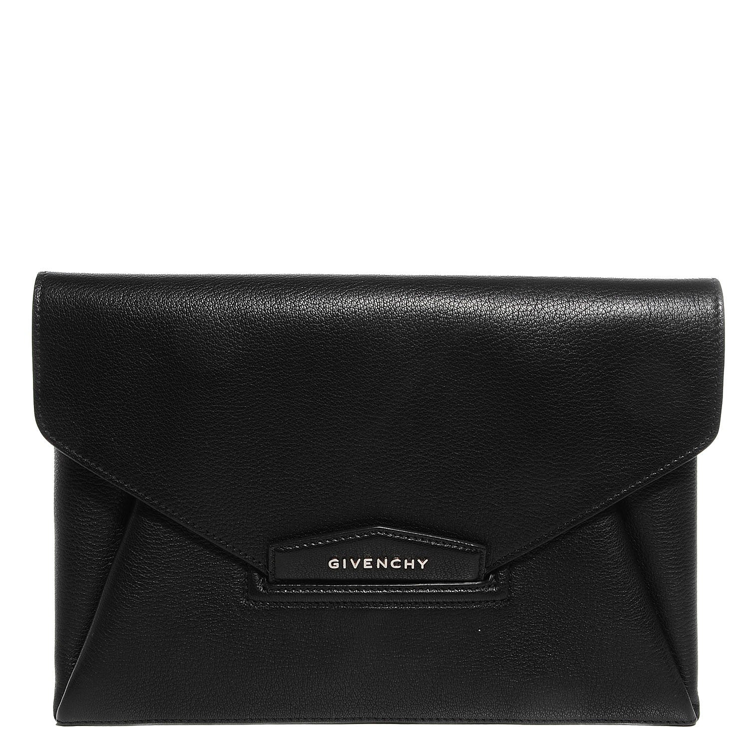 Givenchy Sugar Goatskin Medium Antigona Envelope Clutch Black 1 of 9