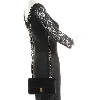Chanel Velvet Quilted Rectangle Mini Flap Black 2 of 8