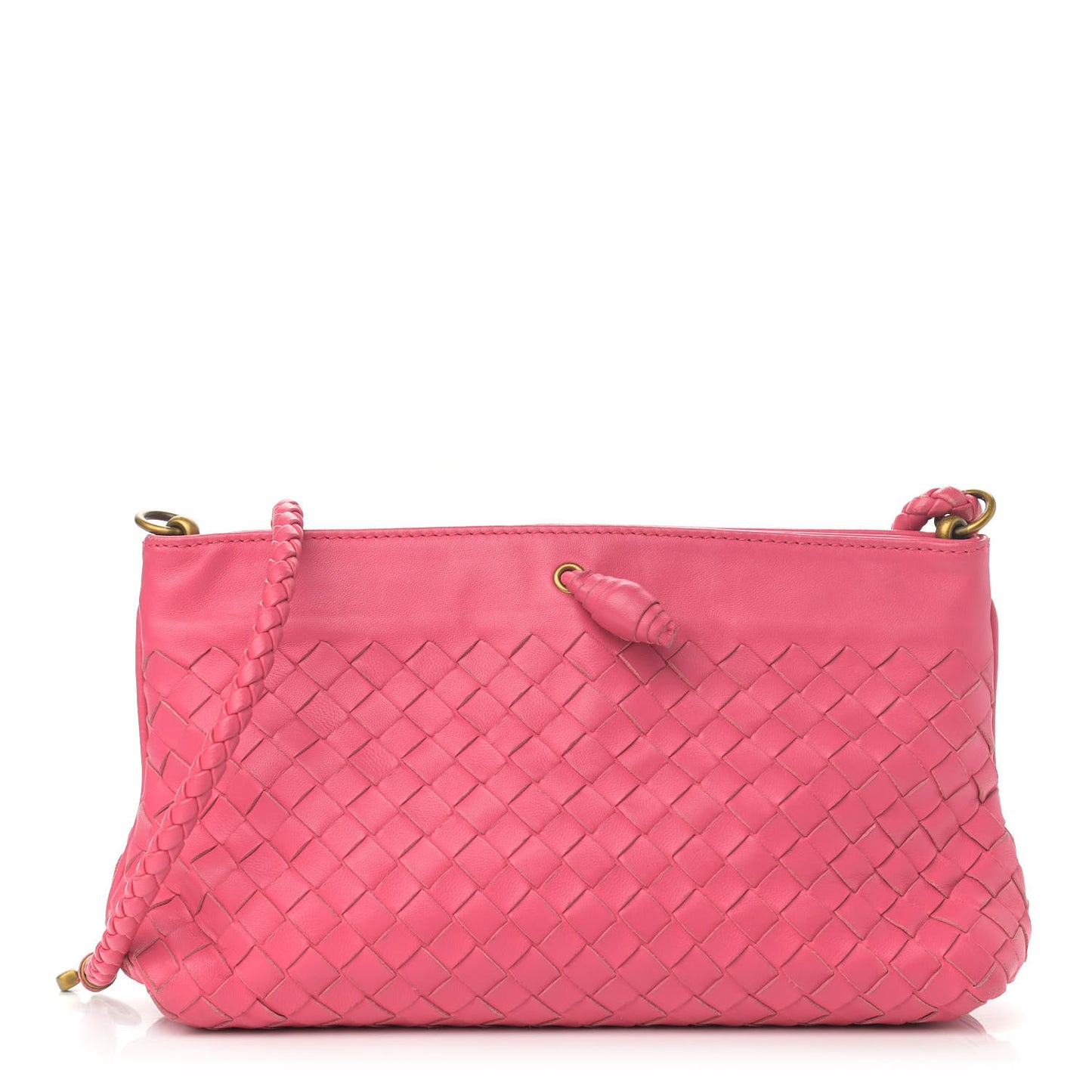 Nappa Intrecciato Mini Shoulder Bag Antique Pink