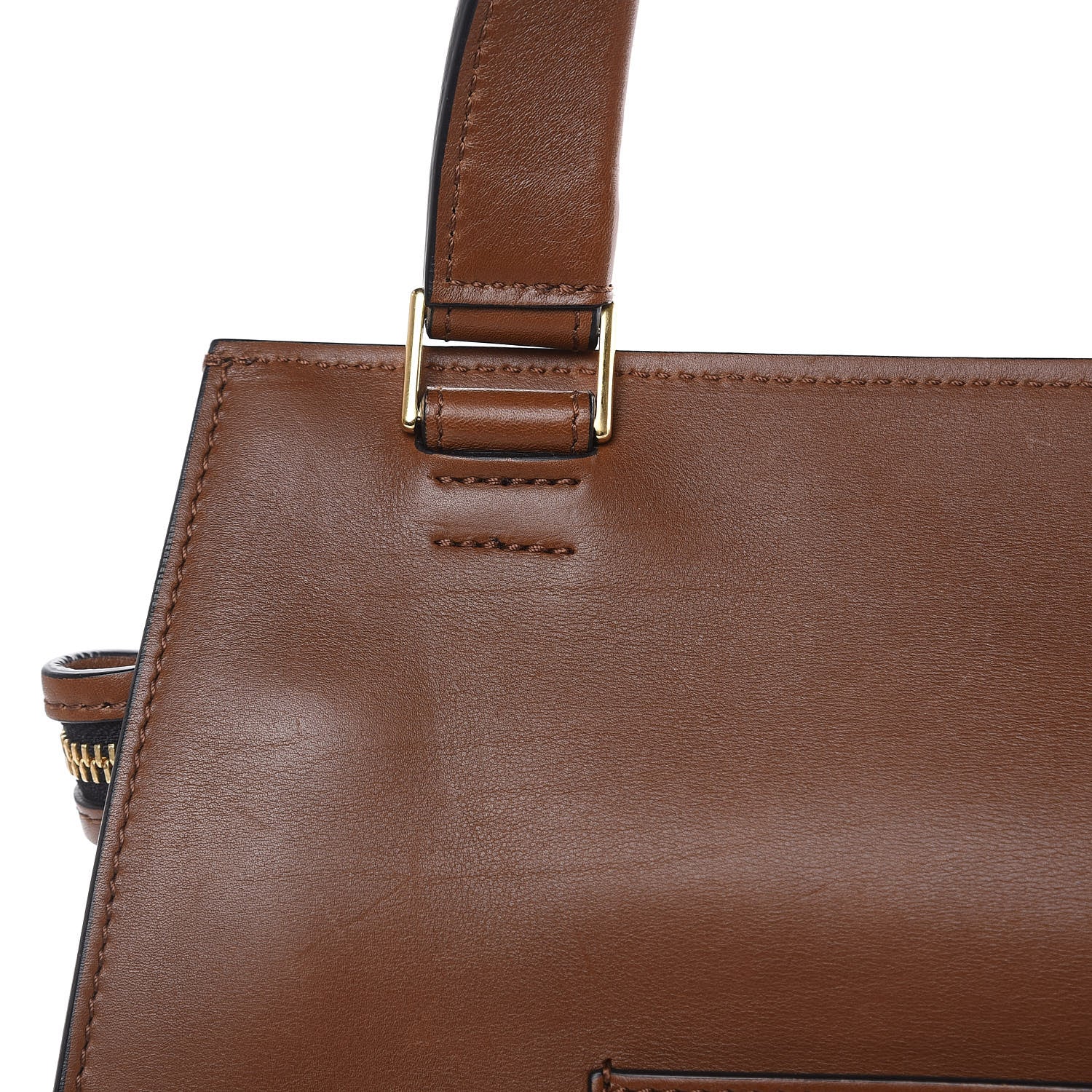 Celine Smooth Calfskin Large Edge Shoulder Bag Brown 12 of 17