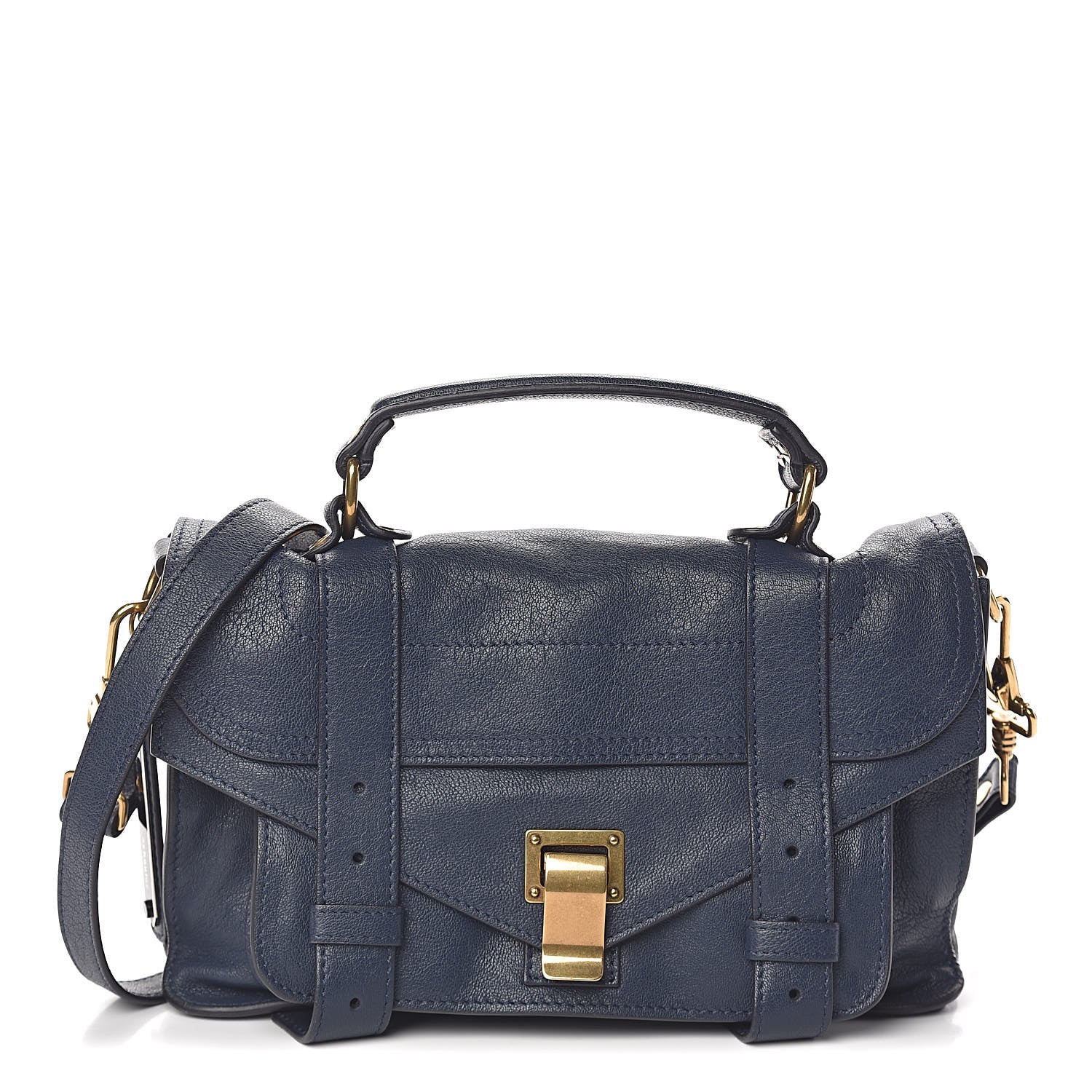 Proenza Schouler Lambskin Tiny PS1 Satchel Midnight 1 of 10